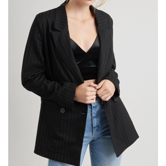 Oversized Pinstripe Blazer - Picture 2 of 5